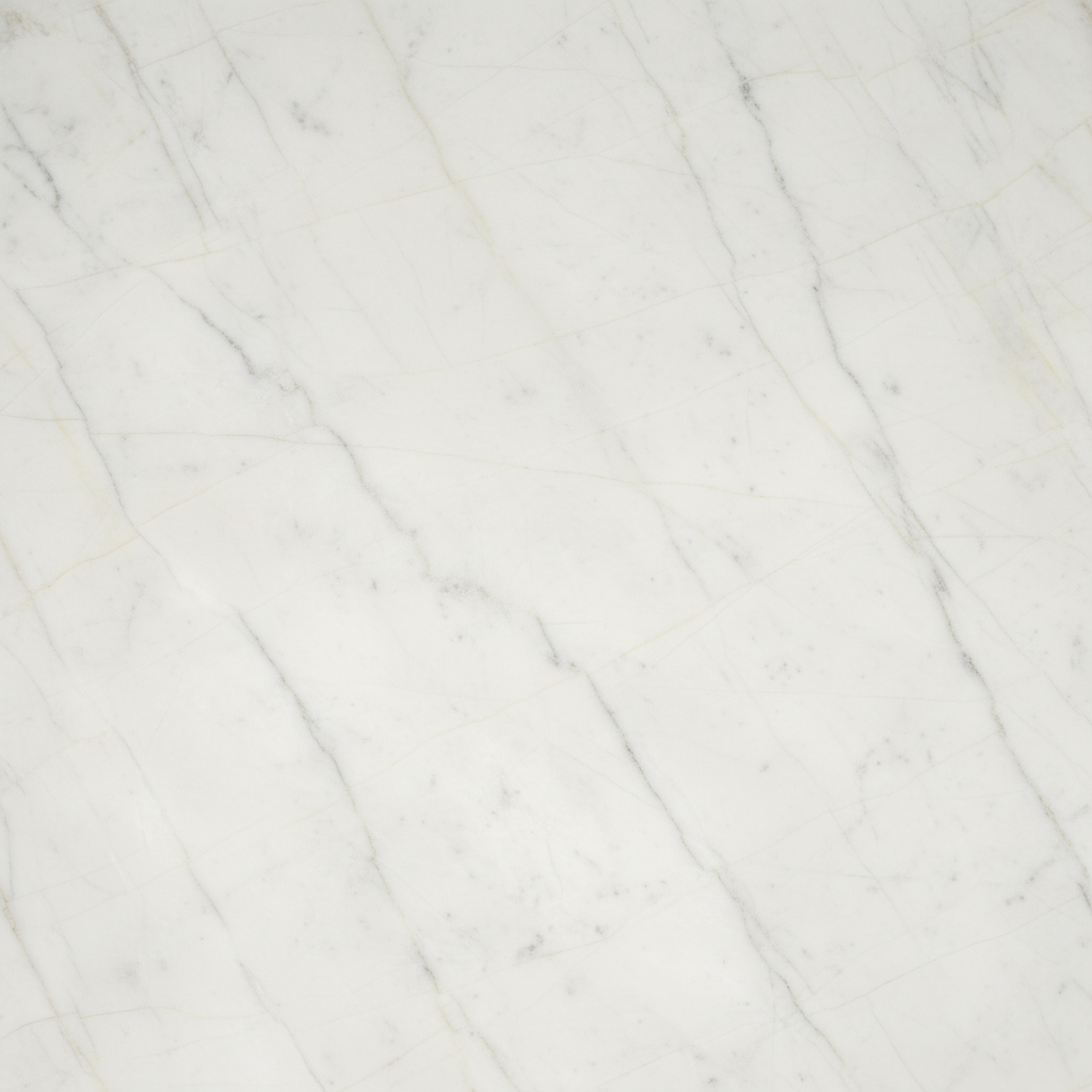 Silvia White Marble - Egyptian marble polished slab close-up soft white background with delicate veining