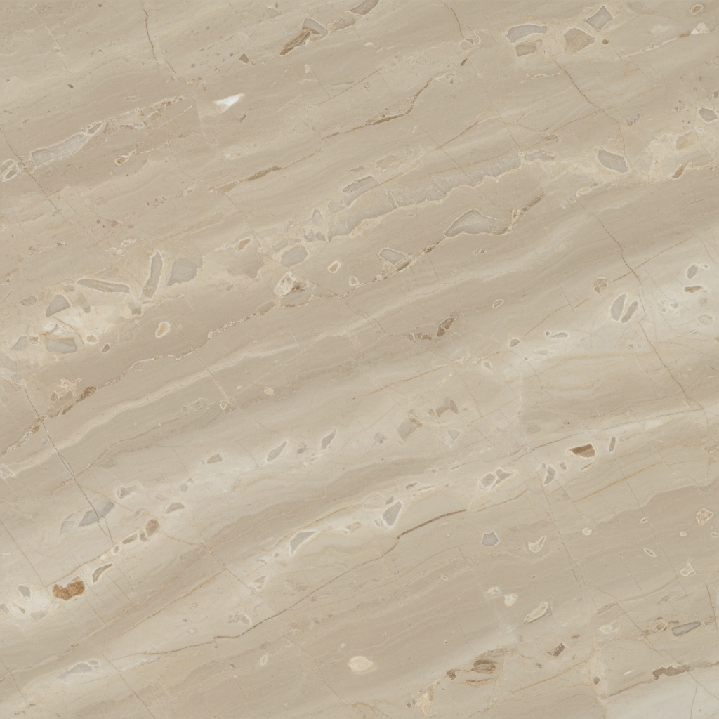 Sinai Pearl Marble - Egyptian marble polished slab close-up warm beige tones with natural movement