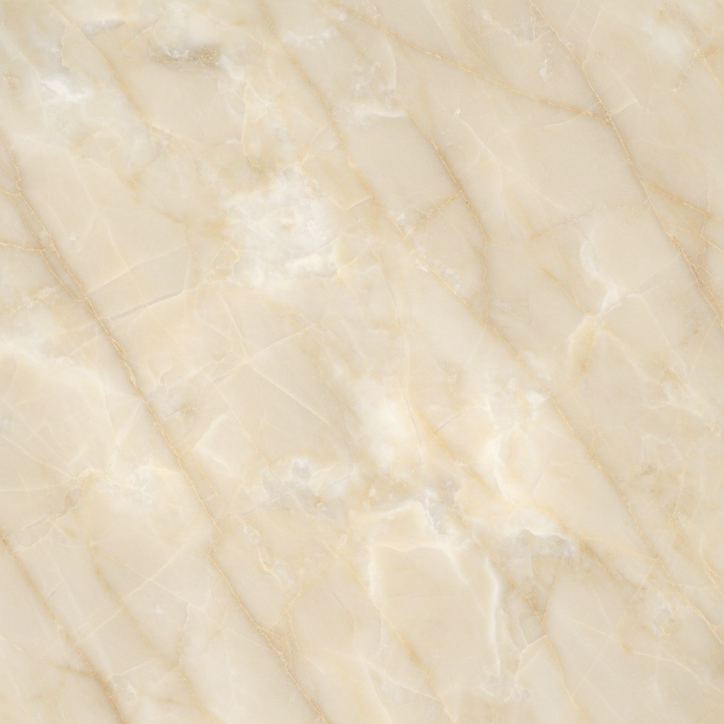 Sunny Nour Marble - Egyptian marble polished slab close-up warm beige tones with natural movement