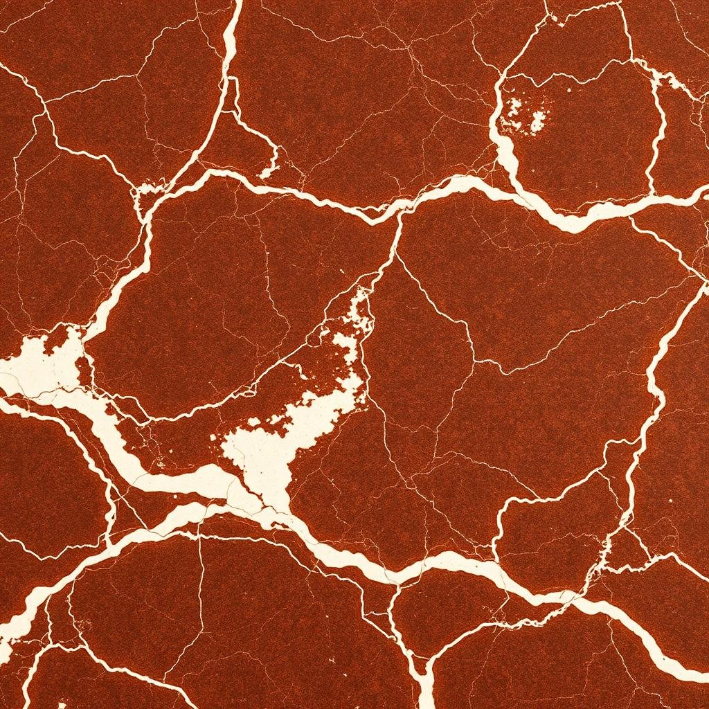 Melly Brown Marble - Egyptian marble polished slab close-up rich warm brown with cream veining