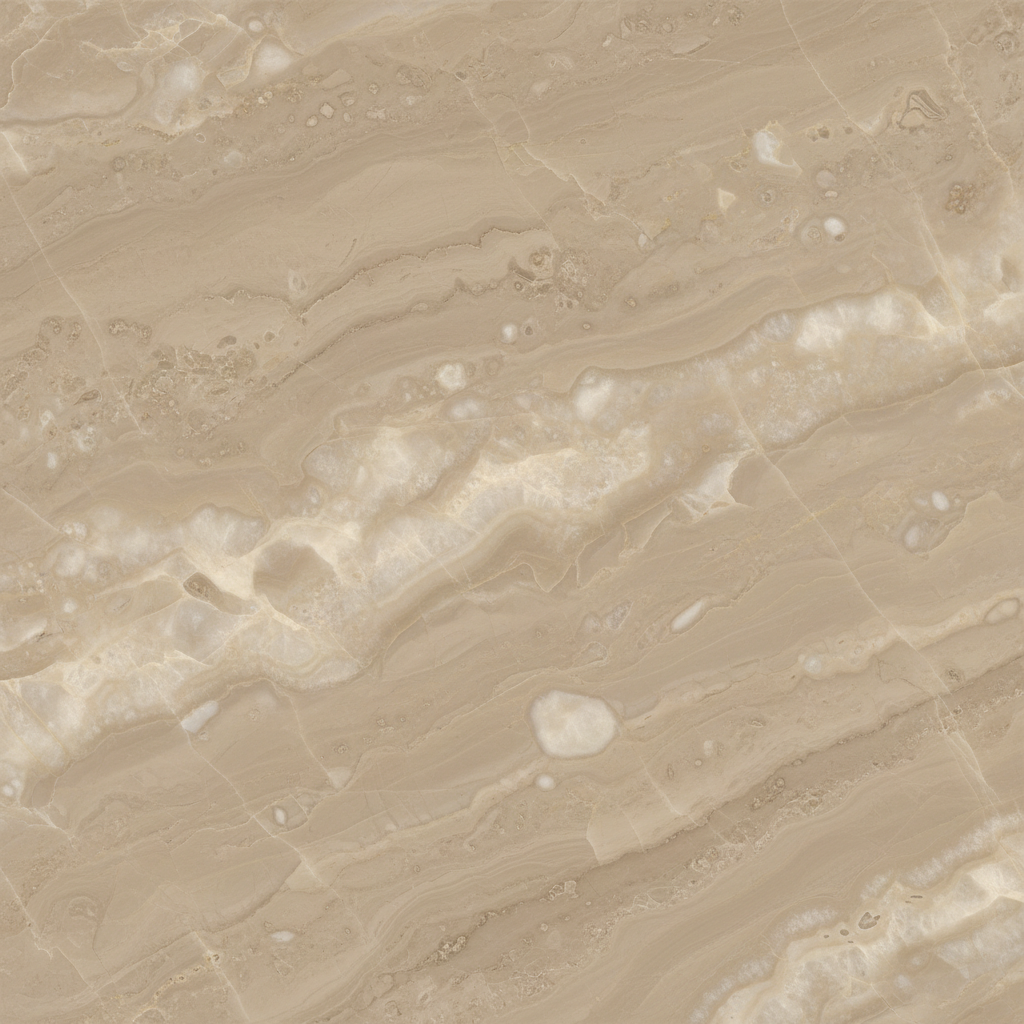 Triesta Beige Marble - Egyptian marble polished slab close-up warm beige tones with natural movement